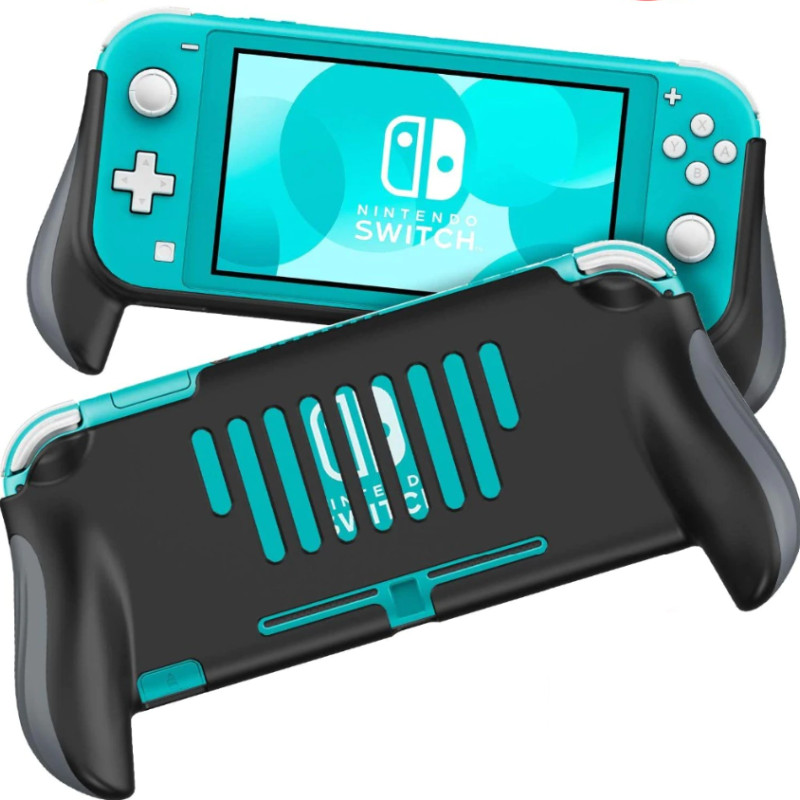 Чохол Grip Case Vivefox для Nintendo Switch Lite / Є скла / Чорний (BOX)