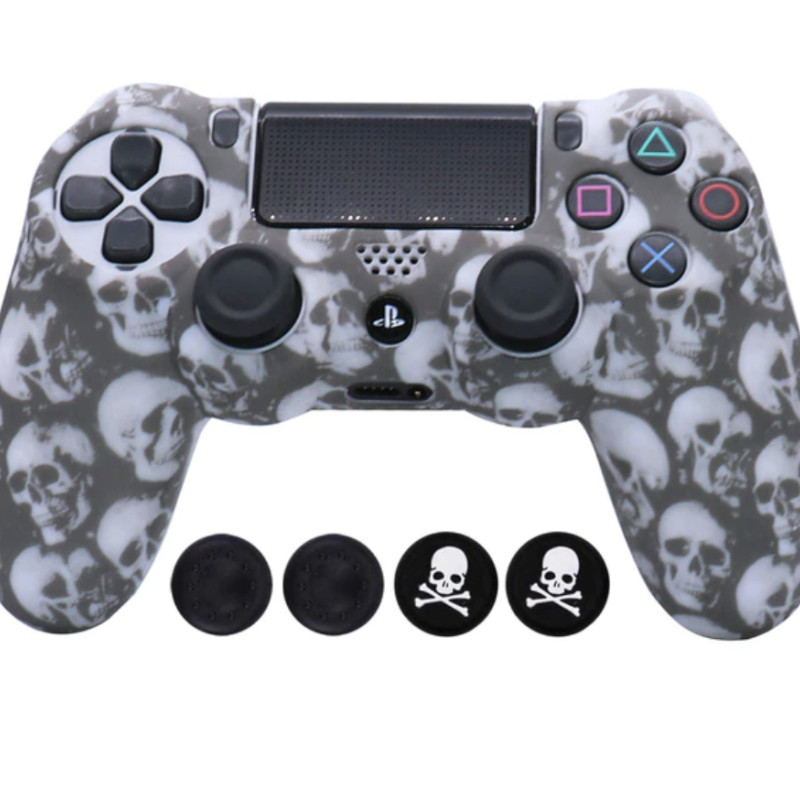 Силіконовий чохол Ralan для геймпада Dualshock 4/PS4/Skull-Grey