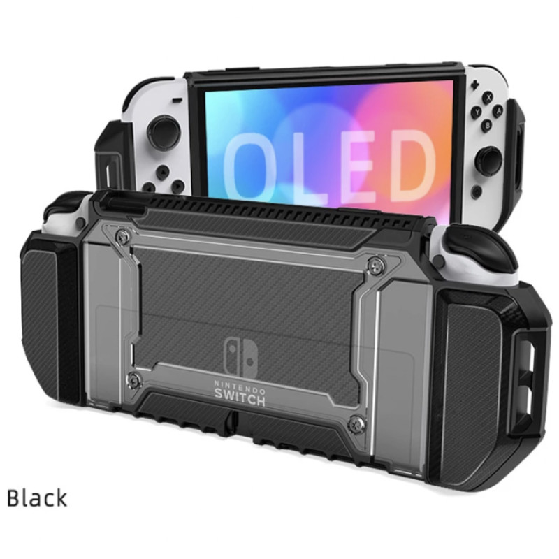 Карбоновий чохол HeysTop для Nintendo Switch OLED / Black