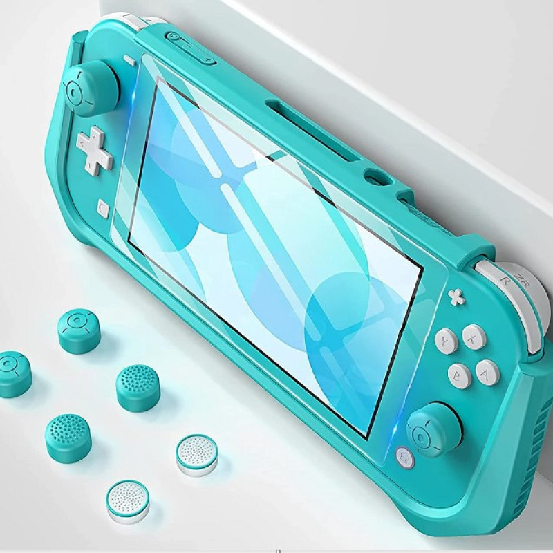 Захисний чохол бампер HEYSTOP для Nintendo Switch Lite + стики + скло / Green