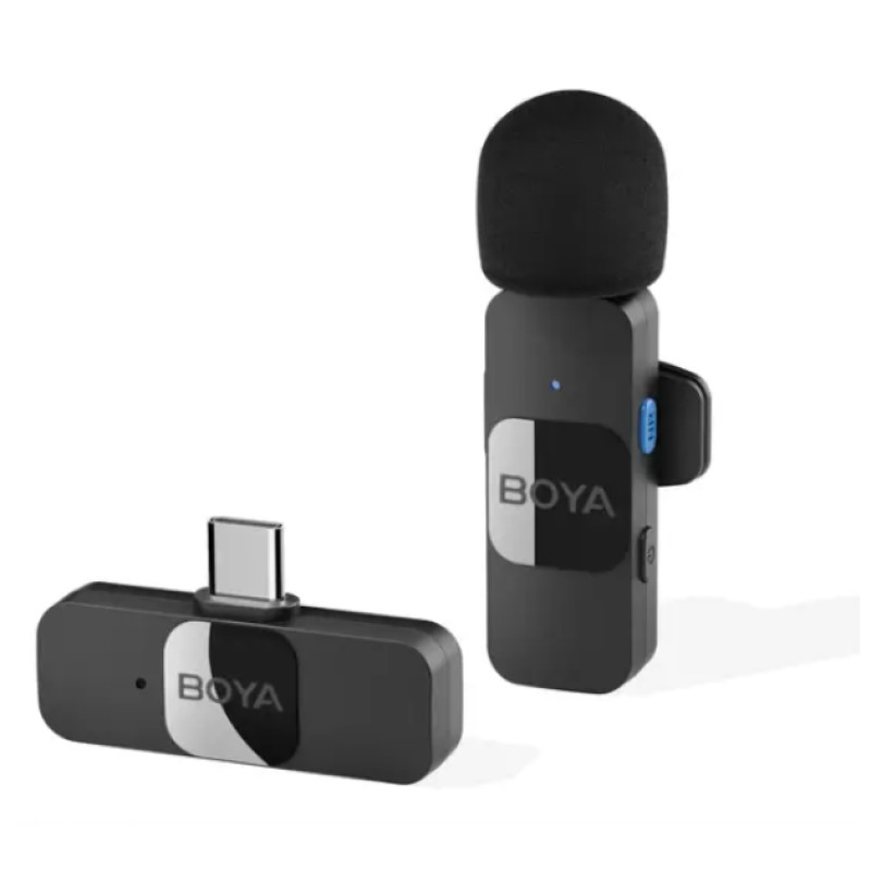 Міні-мікрофон Boya BY-V10 професійний бездротовий петличний з USB Type-C для Android, IPad, IPhone Міні-мікрофон Boya BY-V10 професійний бездротовий петличний з USB Type-C для Android, IPad, IPhone
