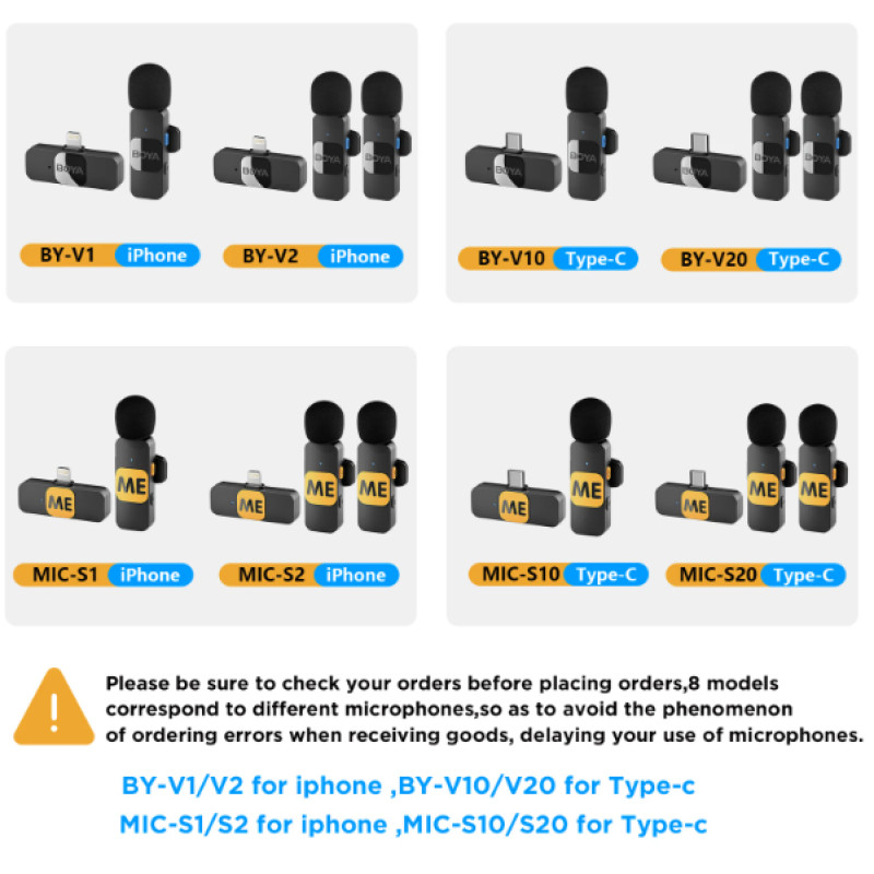 Міні-мікрофон Boya BY-V10 професійний бездротовий петличний з USB Type-C для Android, IPad, IPhone Міні-мікрофон Boya BY-V10 професійний бездротовий петличний з USB Type-C для Android, IPad, IPhone