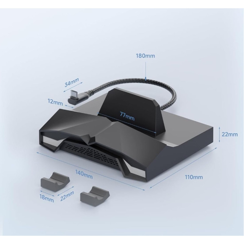 Док-станція Hagibis YC-ASC02 6в1 HDMI 4K/60Hz з RGB 100 вт для Steam Deck Чорний Док-станція Hagibis YC-ASC02 6в1 HDMI 4K/60Hz з RGB 100 вт для Steam Deck Чорний