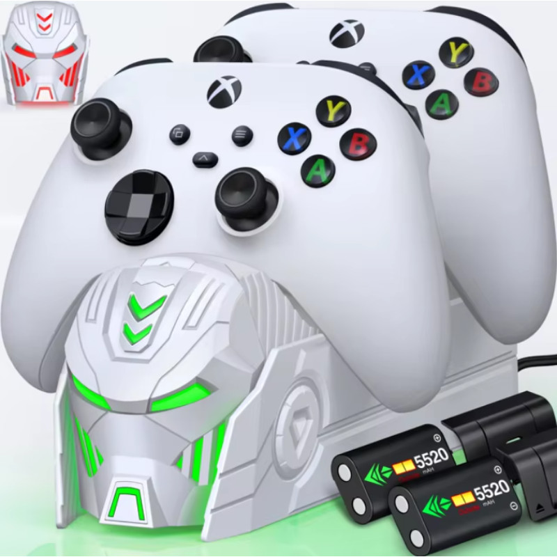 Док-станція BEBONCOOL Predator для геймпадів Xbox Series X/S/One/Elite з батареями по 5520 mAh Док-станція BEBONCOOL Predator для геймпадів Xbox Series X/S/One/Elite з батареями по 5520 mAh