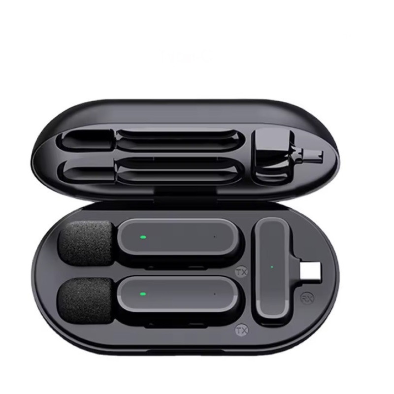 Петличний подвійний мікрофон Xiaomi Mijia Type-C, бездротовий мікрофон для Android IPhone Black Петличний подвійний мікрофон Xiaomi Mijia Type-C, бездротовий мікрофон для Android IPhone Black