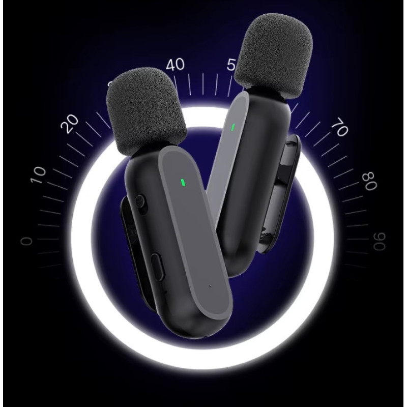 Петличний подвійний мікрофон Xiaomi Mijia Type-C, бездротовий мікрофон для Android IPhone Black Петличний подвійний мікрофон Xiaomi Mijia Type-C, бездротовий мікрофон для Android IPhone Black