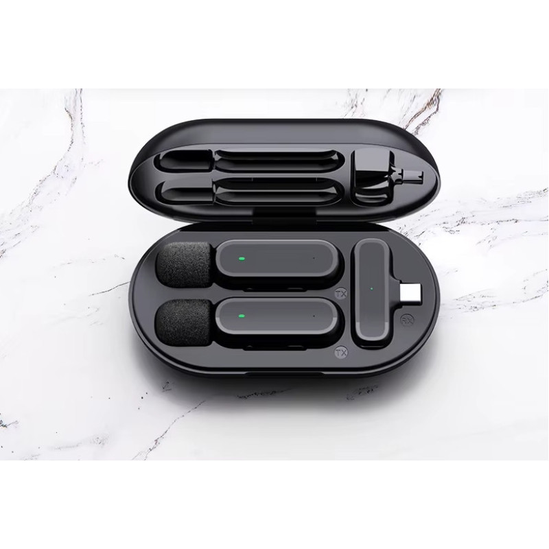 Петличний подвійний мікрофон Xiaomi Mijia Type-C, бездротовий мікрофон для Android IPhone Black Петличний подвійний мікрофон Xiaomi Mijia Type-C, бездротовий мікрофон для Android IPhone Black