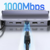 Док-станція 6 в 1 UGREEN CM666 для Steam Deck Asus Rog Ally X Lenovo Legion Go 4K/PD 100 Вт USB HDMI LAN