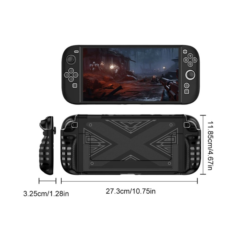 Захисний протиударний чохол бампер з TPU для ігрової консолі Nintendo Switch 2 Чорний Захисний протиударний чохол бампер з TPU для ігрової консолі Nintendo Switch 2 Чорний