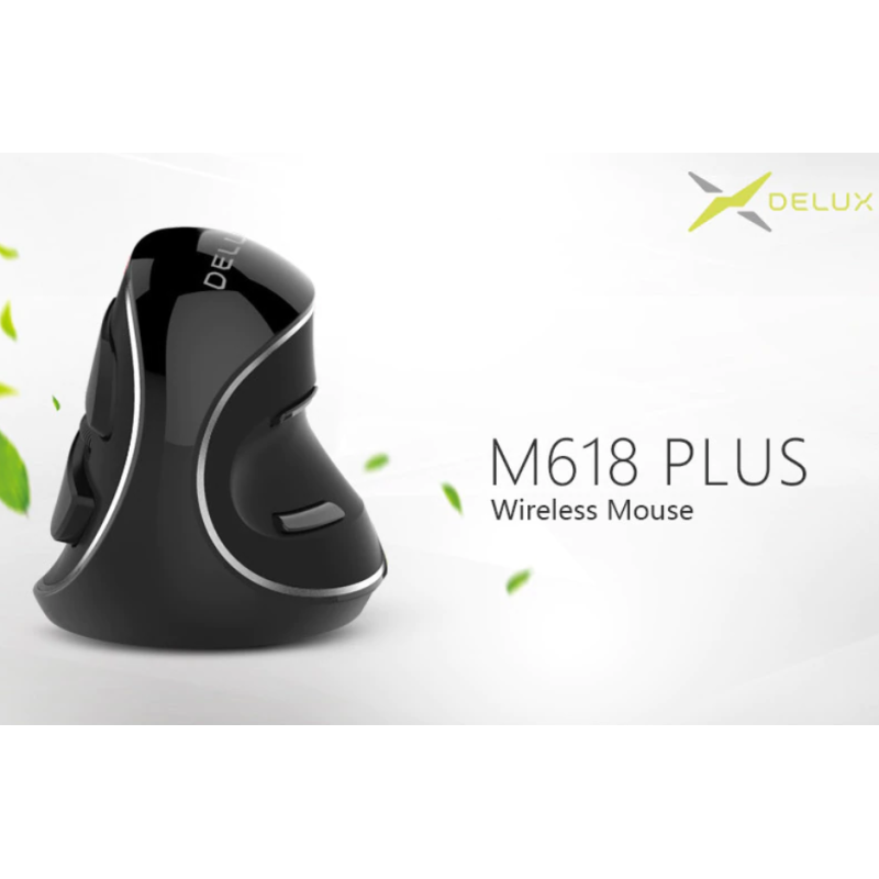 Безшумна бездротова вертикальна миша Delux M618 Plus Безшумна бездротова вертикальна миша Delux M618 Plus