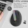 Бездротова вертикальна миша з підсвічуванням Delux M618C RGB Black Бездротова вертикальна миша з підсвічуванням Delux M618C RGB Black