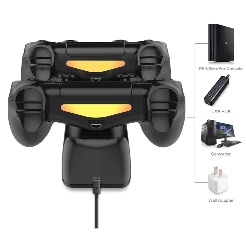 Зарядний пристрій док-станція DOBE для DualShock 4 / PS4 / PS4 Slim / PS4 Pro Зарядний пристрій док-станція DOBE для DualShock 4 / PS4 / PS4 Slim / PS4 Pro