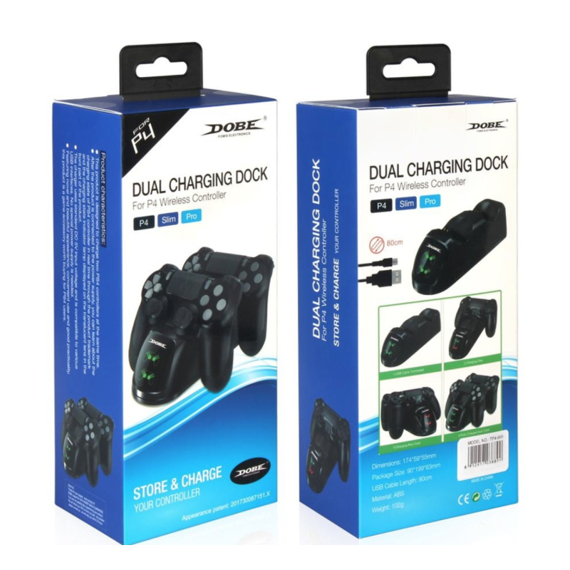 Зарядний пристрій док-станція DOBE для DualShock 4 / PS4 / PS4 Slim / PS4 Pro Зарядний пристрій док-станція DOBE для DualShock 4 / PS4 / PS4 Slim / PS4 Pro