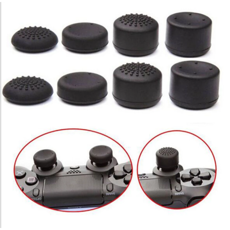 Комплект накладок 8 шт. на стики для DualShock 4/PS4 Чорний Комплект накладок 8 шт. на стики для DualShock 4/PS4 Чорний