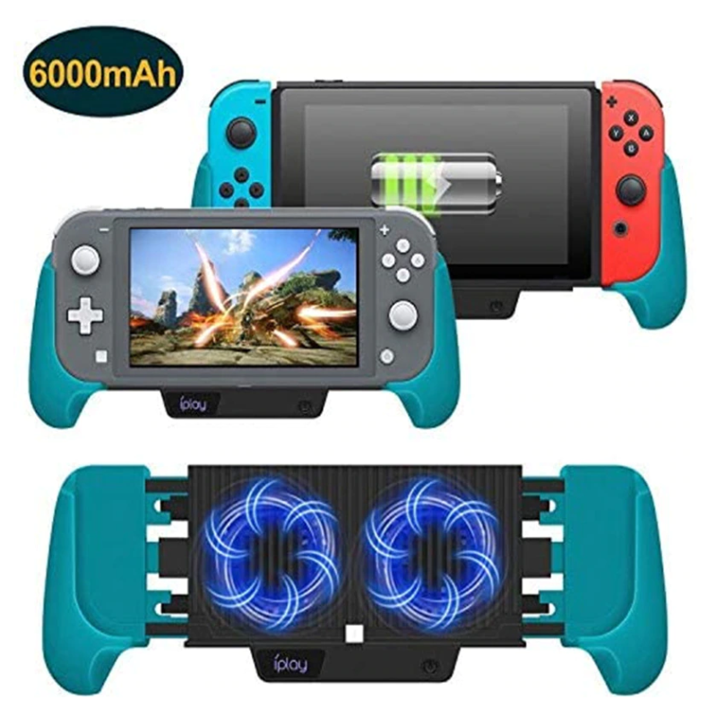 Чохол акумулятор на 6000 mAh з вентиляторами iPlay для Nintendo Switch, Oled, Lite Black Чохол акумулятор на 6000 mAh з вентиляторами iPlay для Nintendo Switch, Oled, Lite Black