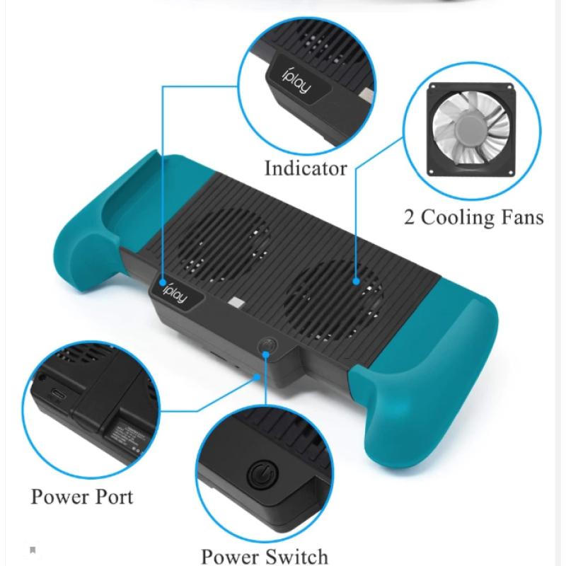 Чохол акумулятор на 6000 mAh з вентиляторами iPlay для Nintendo Switch, Oled, Lite Black Чохол акумулятор на 6000 mAh з вентиляторами iPlay для Nintendo Switch, Oled, Lite Black