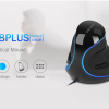 Провідна вертикальна миша з підсвічуванням Delux M618 Plus Blue Провідна вертикальна миша з підсвічуванням Delux M618 Plus Blue