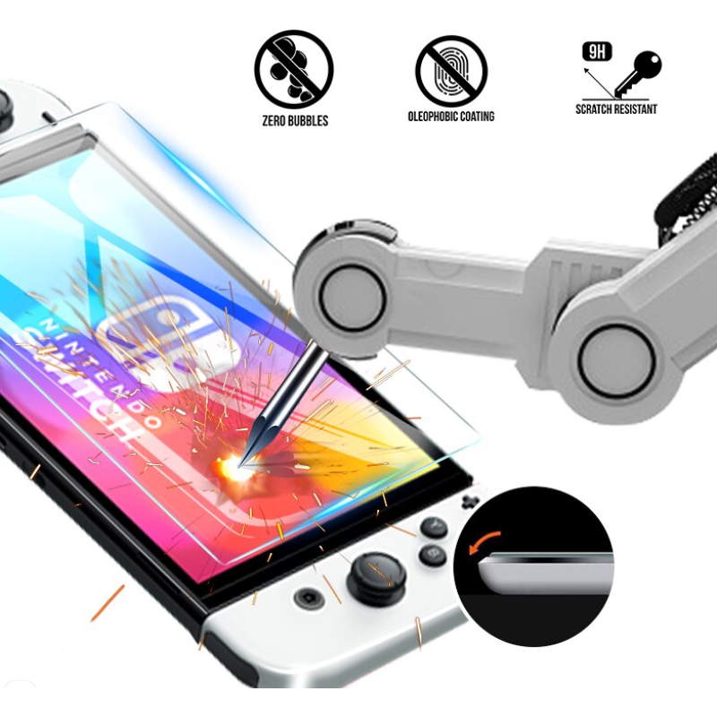 Загартоване захисне скло HAIFVA для Nintendo Switch OLED / Є чохли Загартоване захисне скло HAIFVA для Nintendo Switch OLED / Є чохли