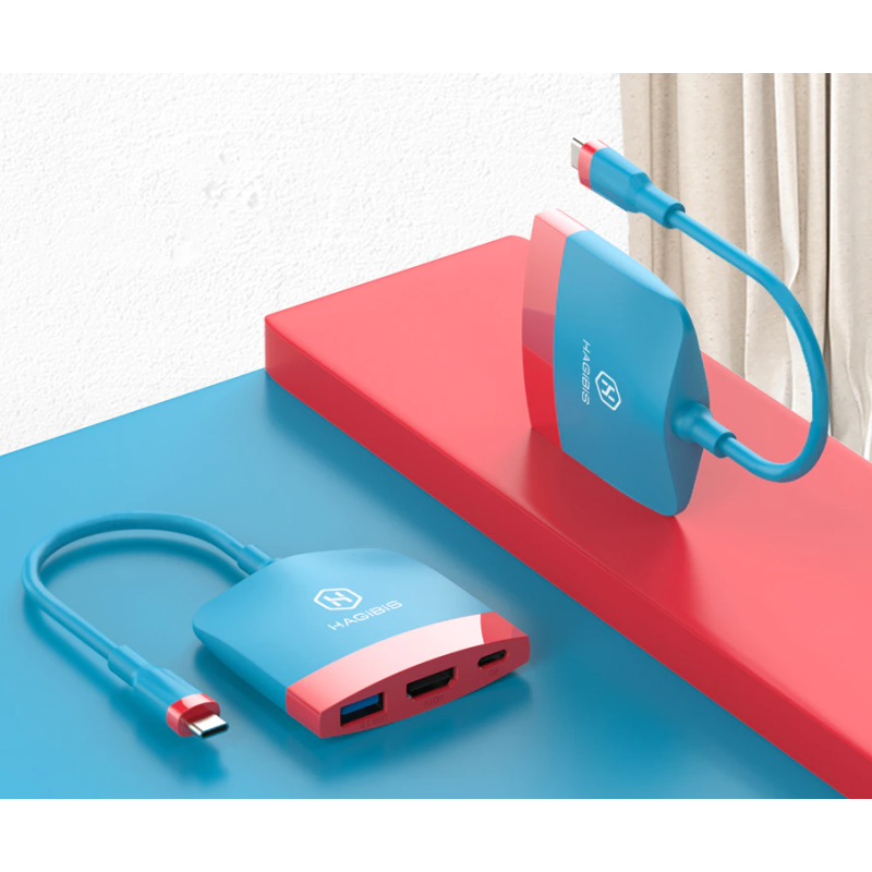 Type-C 3.1 — HDMI адаптер перехідник HAGIBIS USB Hub для Nintendo Switch / OLED