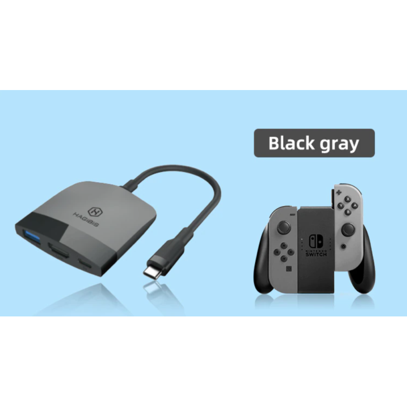 Type-C 3.1 — HDMI адаптер перехідник HAGIBIS USB Hub для Nintendo Switch / OLED Type-C 3.1 — HDMI адаптер перехідник HAGIBIS USB Hub для Nintendo Switch / OLED
