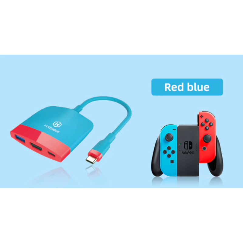 Type-C 3.1 — HDMI адаптер перехідник HAGIBIS USB Hub для Nintendo Switch / OLED Type-C 3.1 — HDMI адаптер перехідник HAGIBIS USB Hub для Nintendo Switch / OLED