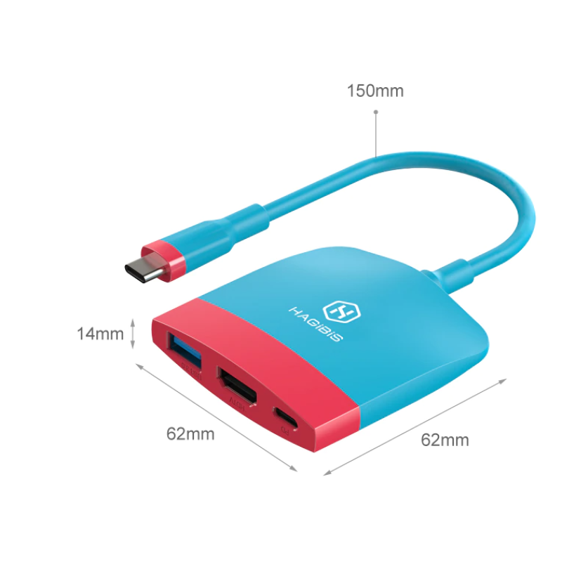 Type-C 3.1 — HDMI адаптер перехідник HAGIBIS USB Hub для Nintendo Switch / OLED Type-C 3.1 — HDMI адаптер перехідник HAGIBIS USB Hub для Nintendo Switch / OLED