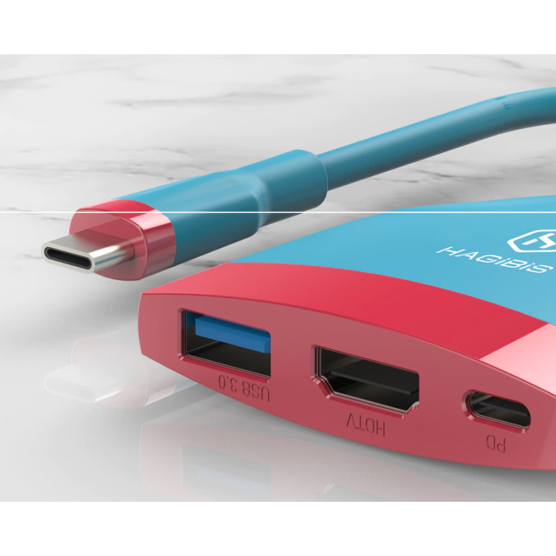 Type-C 3.1 — HDMI адаптер перехідник HAGIBIS USB Hub для Nintendo Switch / OLED Type-C 3.1 — HDMI адаптер перехідник HAGIBIS USB Hub для Nintendo Switch / OLED