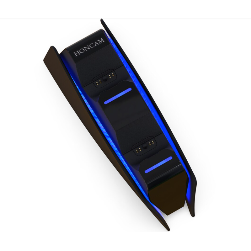 Зарядна док-станція з підсвіткою HONCAM для DualSense PS5 Чорний Зарядна док-станція з підсвіткою HONCAM для DualSense PS5 Чорний