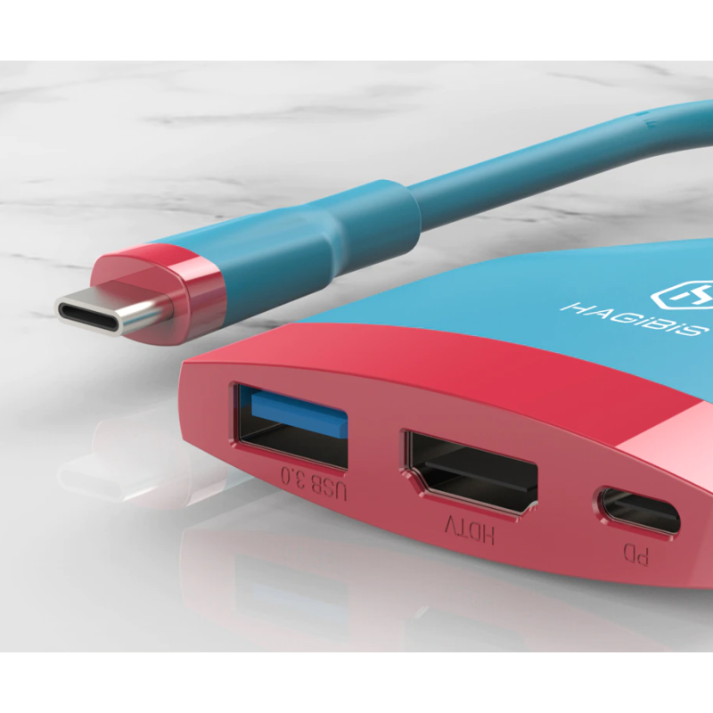 Type-C 3.1 — HDMI адаптер перехідник HAGIBIS USB Hub для Nintendo Switch / OLED White-Black Type-C 3.1 — HDMI адаптер перехідник HAGIBIS USB Hub для Nintendo Switch / OLED White-Black