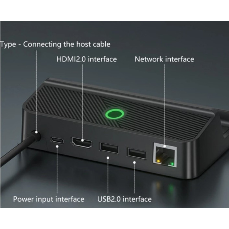 Док-станція з RGB AOLION 5 в 1 для Steam Deck, Oled Asus Rog All Legion GO LAN 4K 60Hz HDMI USB-C 100Вт Док-станція з RGB AOLION 5 в 1 для Steam Deck, Oled Asus Rog All Legion GO LAN 4K 60Hz HDMI USB-C 100Вт