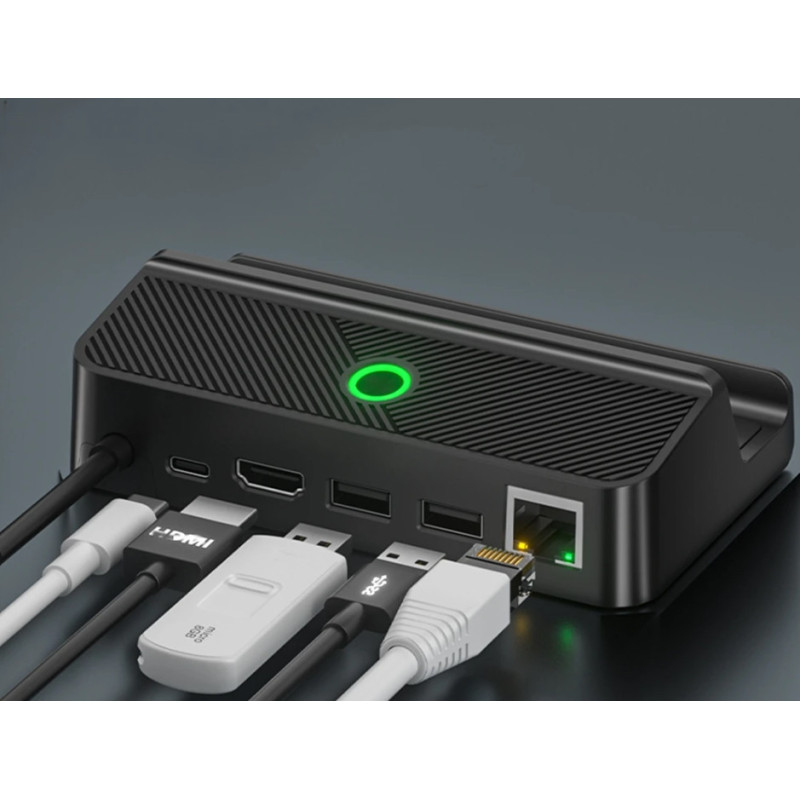 Док-станція з RGB AOLION 5 в 1 для Steam Deck, Oled Asus Rog All Legion GO LAN 4K 60Hz HDMI USB-C 100Вт Док-станція з RGB AOLION 5 в 1 для Steam Deck, Oled Asus Rog All Legion GO LAN 4K 60Hz HDMI USB-C 100Вт