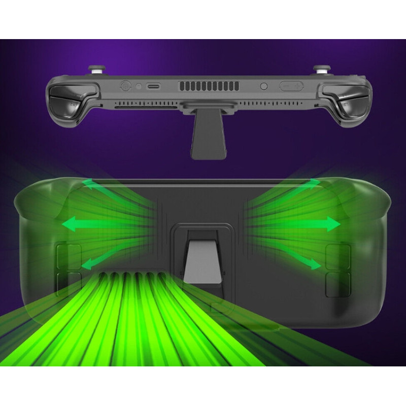 Чохол бампер із захистом екрана та підставкою JYS для Steam Deck, Steam Deck Oled, Black Чохол бампер із захистом екрана та підставкою JYS для Steam Deck, Steam Deck Oled, Black