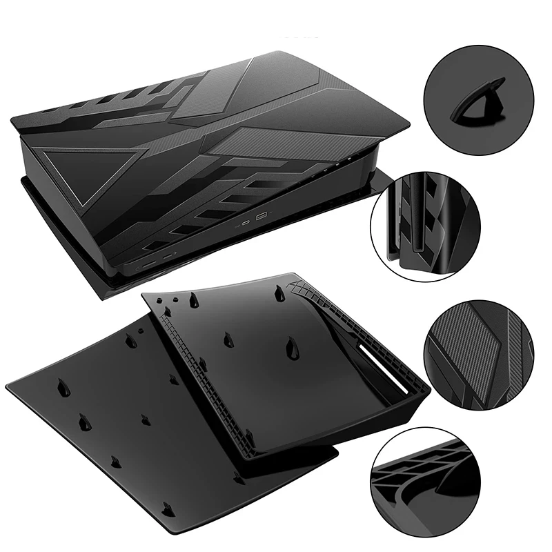 Захисний Deluxe чохол кришка HEYSTOP для Sony PlayStation 5 Disc Edition PS5/Black Захисний Deluxe чохол кришка HEYSTOP для Sony PlayStation 5 Disc Edition PS5/Black