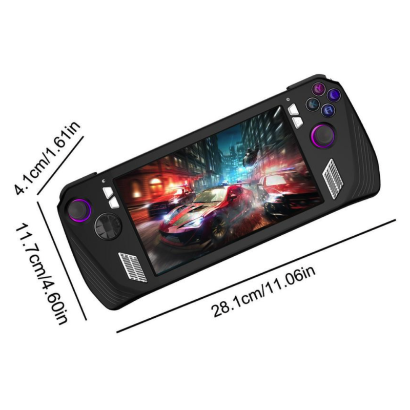 Захисний чохол бампер Rondaful для Asus ROG Ally / Є захисні скла/Black Захисний чохол бампер Rondaful для Asus ROG Ally / Є захисні скла/Black