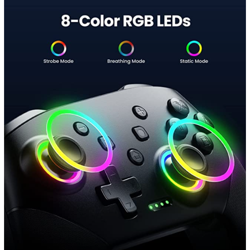 Бездротовий геймпад Data Frog з RGB-підсвіткою для Nintendo Switch / OLED / Lite / PC Бездротовий геймпад Data Frog з RGB-підсвіткою для Nintendo Switch / OLED / Lite / PC