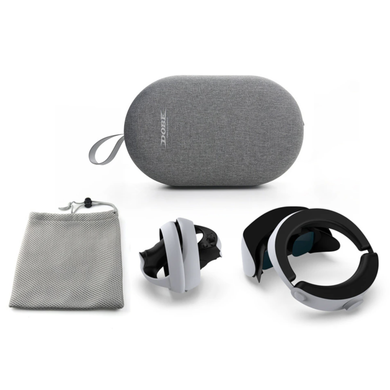 Захисна тканинна чохол сумка Dobe для Play Station VR1 VR 2 Oculus Quest 2 Grey Захисна тканинна чохол сумка Dobe для Play Station VR1 VR 2 Oculus Quest 2 Grey