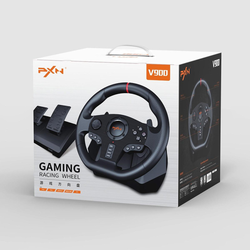 Ігровий комплект кермо та педалі PXN V900 для PC, PS3, PS4, Xbox One, Xbox Series X/S Nintendo Switch Ігровий комплект кермо та педалі PXN V900 для PC, PS3, PS4, Xbox One, Xbox Series X/S Nintendo Switch