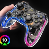 Прозорий бездротовий геймпад з RGB-підсвіткою для Nintendo Switch / Lite / OLED / Android / PC / IOS / White Прозорий бездротовий геймпад з RGB-підсвіткою для Nintendo Switch / Lite / OLED / Android / PC / IOS / White