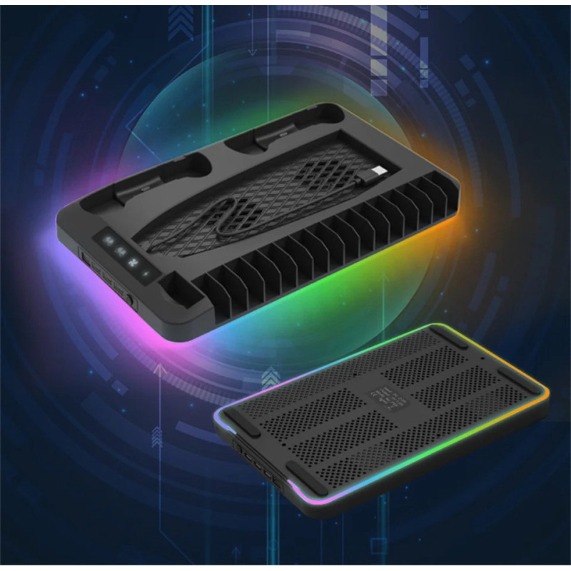Зарядна док-станція з охолодженням і RGB-підсвіткою для Playstation 5/PS5 Digital/PS5 Disc edition Зарядна док-станція з охолодженням і RGB-підсвіткою для Playstation 5/PS5 Digital/PS5 Disc edition