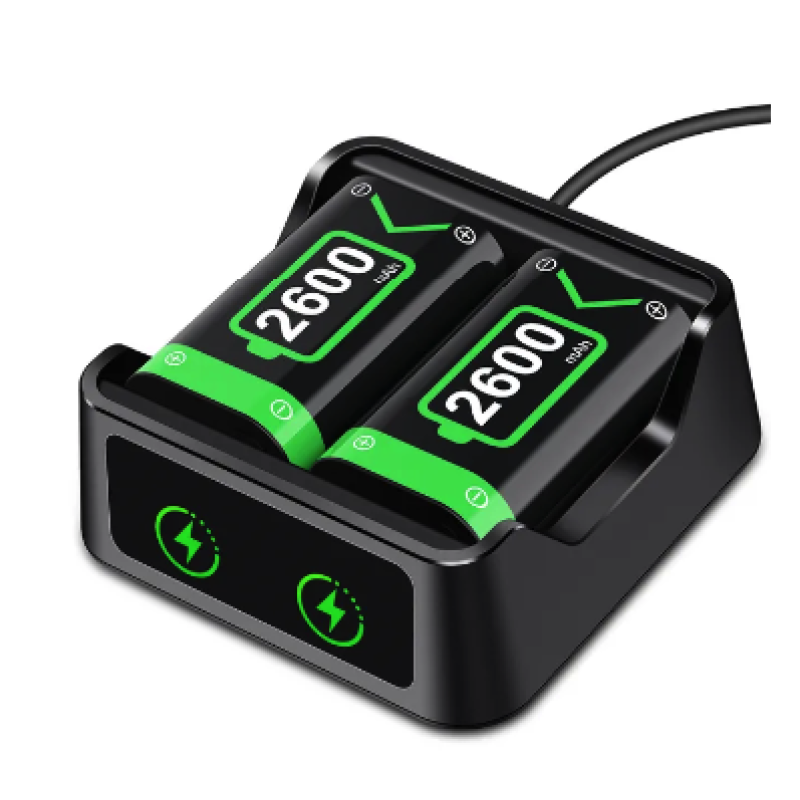 Зарядна док-станція BEBONCOOL для акумуляторів 2600 mAh Xbox Series X/S Xbox One X/S Зарядна док-станція BEBONCOOL для акумуляторів 2600 mAh Xbox Series X/S Xbox One X/S