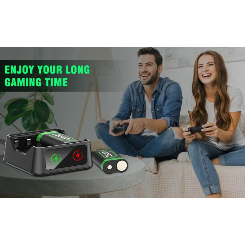 Зарядна док-станція BEBONCOOL для акумуляторів 2600 mAh Xbox Series X/S Xbox One X/S Зарядна док-станція BEBONCOOL для акумуляторів 2600 mAh Xbox Series X/S Xbox One X/S