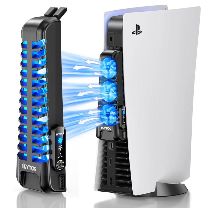Док-станція з охолодженням KYTOK для PlayStation 5 Ditital, PlayStation 5 Disc, PS5 Fat