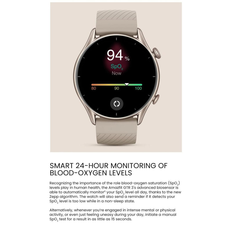 Розумний смарт-годинник Amazfit GTR 3 великий AMOLED дисплей Bluetooth 5.0 водонепроникний 5 ATM Moonlight Grey Розумний смарт-годинник Amazfit GTR 3 великий AMOLED дисплей Bluetooth 5.0 водонепроникний 5 ATM Moonlight Grey