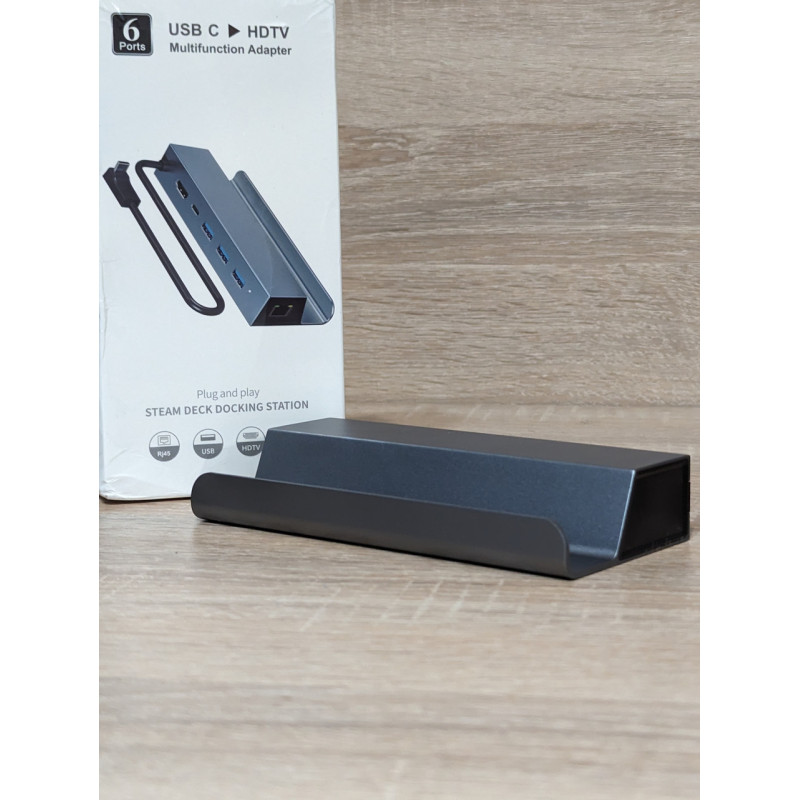 Металева док-станція 6 в 1 для Steam Deck / OLED, Asus Rog Ally, Extreme, X, RJ45, USB2.0, 4K HD Type C Металева док-станція 6 в 1 для Steam Deck / OLED, Asus Rog Ally, Extreme, X, RJ45, USB2.0, 4K HD Type C