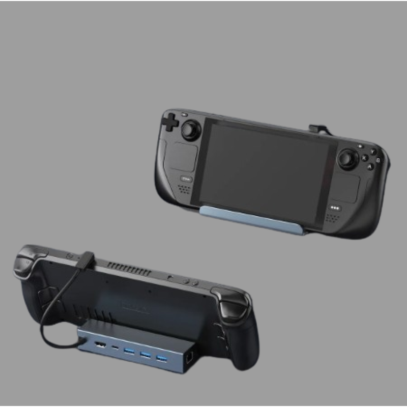 Металева док-станція 6 в 1 для Steam Deck / OLED, Asus Rog Ally, Extreme, X, RJ45, USB2.0, 4K HD Type C Металева док-станція 6 в 1 для Steam Deck / OLED, Asus Rog Ally, Extreme, X, RJ45, USB2.0, 4K HD Type C