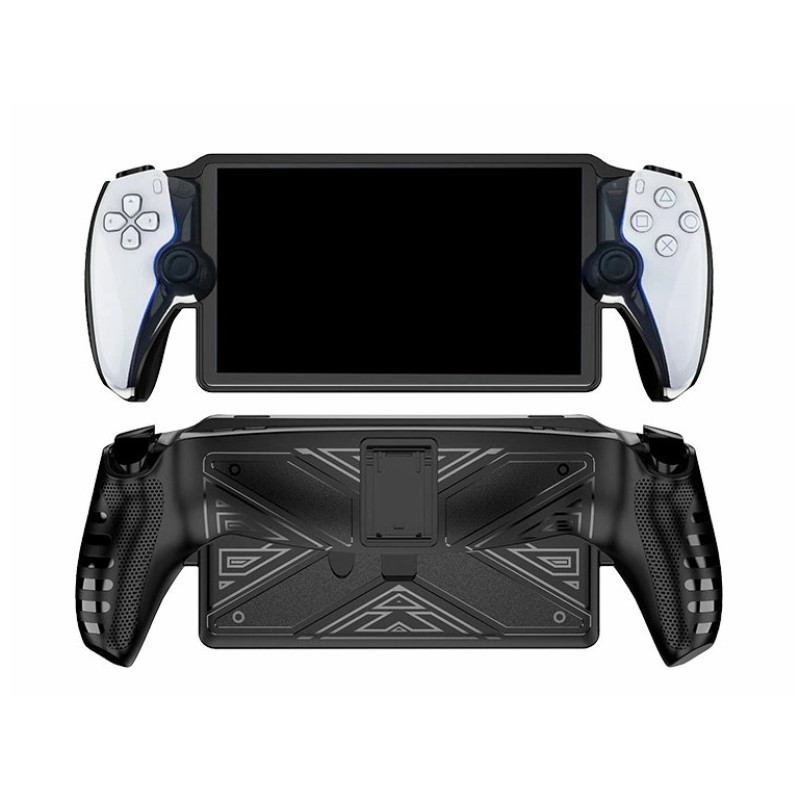 Захисний чохол HEYSTOP з підставкою TPU для ігрової консолі Sony PlayStation Portal, PS Portal Чорний Захисний чохол HEYSTOP з підставкою TPU для ігрової консолі Sony PlayStation Portal, PS Portal Чорний