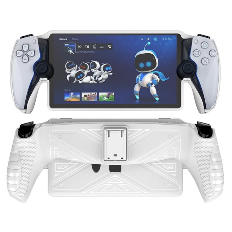 Захисний чохол HEYSTOP з підставкою TPU для ігрової консолі Sony PlayStation portal Білий Захисний чохол HEYSTOP з підставкою TPU для ігрової консолі Sony PlayStation portal Білий
