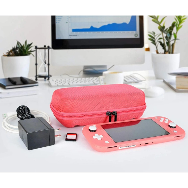 Місткий тканинний чохол сумка ALLOYSEED для перенесення ігрової консолі Nintendo Switch Lite, Розовий Місткий тканинний чохол сумка ALLOYSEED для перенесення ігрової консолі Nintendo Switch Lite, Розовий