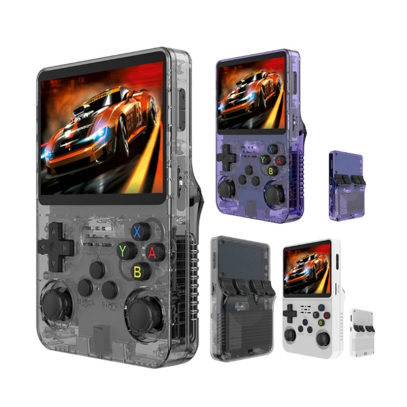 Портативна ігрова ретроприставка Data Frog R36S, HDMI 3.5'', 64 gb, 15000 ігор Sega NES MAME, чорна + плівка Портативна ігрова ретроприставка Data Frog R36S, HDMI 3.5'', 64 gb, 15000 ігор Sega NES MAME, чорна + плівка
