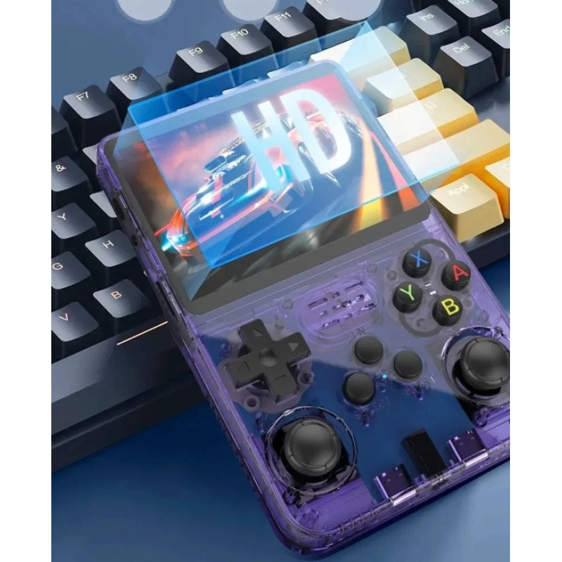 Портативна ігрова ретроприставка Data Frog R36S, HDMI 3.5'', 64 gb, 15000 ігор Sega NES MAME, чорна + плівка Портативна ігрова ретроприставка Data Frog R36S, HDMI 3.5'', 64 gb, 15000 ігор Sega NES MAME, чорна + плівка